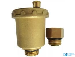 Воздухоотводчик прямой VIEIR 1/2" с отсек. клапаном 3/8" латунь