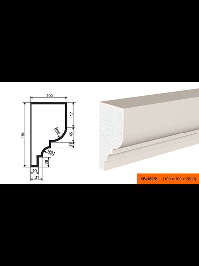 Фасадный карниз из пенополистирола с покрытием LEPNINAPLAST (Лепнинапласт) КВ-180/2