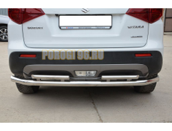 Защита заднего бампера двойная d60/42 для Suzuki Vitara 2019-