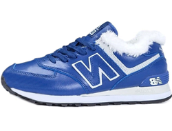 New Balance 574 Blue Winter с мехом