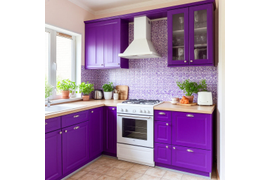 Кухня: фасады МДФ в эмали, столешница кварц; срок установки: 10–14 дней.