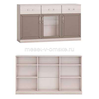 ОМ118 Тумба ТВ &quot;Босфор&quot; со стеклом. Размер: 1532*892*404