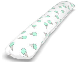 Подушка обнимашка для тела в рост 170 х 30 см шарики внутри, наволочка на молнии цвет на выбор