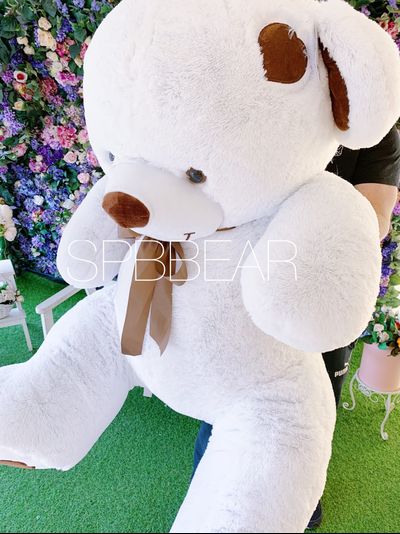 Огромный плюшевый мишка 200 см белый Тони