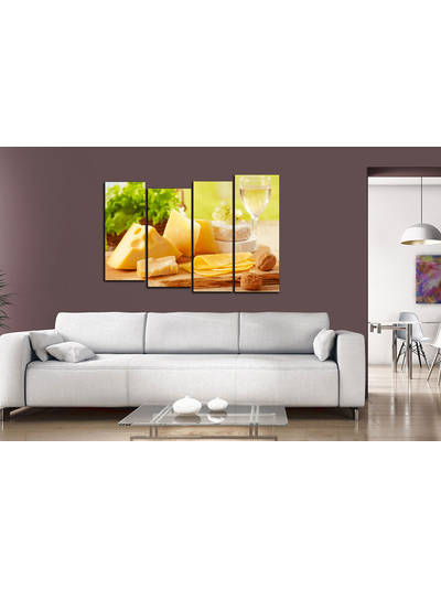 Модульная картина &quot;Сочетание сыров&quot;