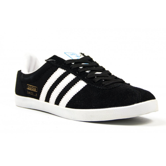 Adidas Gazelle Черные с белым (36-46) Арт.022М