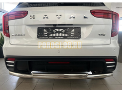 Защита заднего бампера  двойная Папа Тюнинг d60/42 для Haval Jolion 2024-