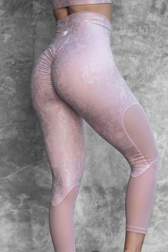 Леггинсы ALDEA TECH Legging– металлический розовый мрамор
