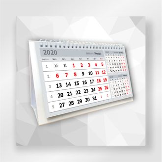Настольный календарь на квартал  (сетка 3 в 1)