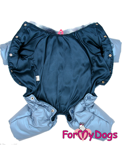 FOR MY DOGS комбинезон для собак голубой металлик