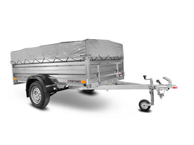 Прицеп «Спутник PRO» (2500x1300x480) увеличенный борт, оцинкованная рама, с силовым подрамником