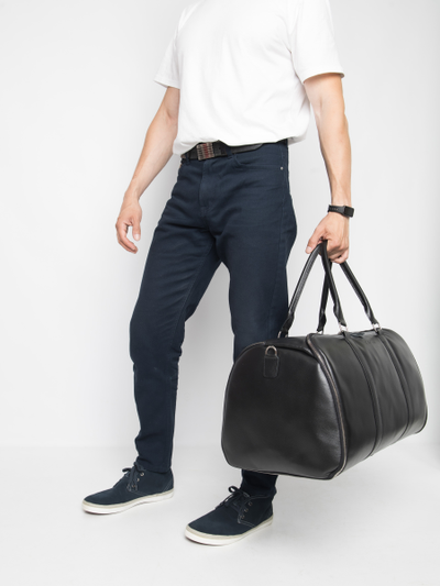 Кожаный портплед / дорожная сумка Goffredo 
Premium black (арт. 4045-51)