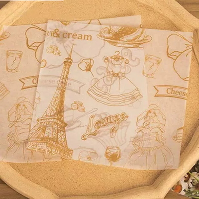 Бумага для бенто-торта ("Париж", 100 шт.), 18*18см