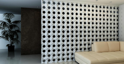 Декоративный 3D блок для перегородки из гипса (модель 05)