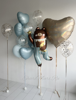 Набор шаров на выписку Мишка в штанишках