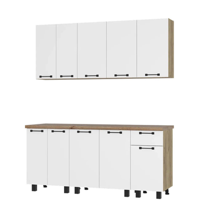 Тина 1,8 м  Кухонный гарнитур Крафт/Белый