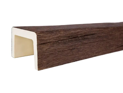 Декоративная балка из полиуретана. Полиуретановая фальшбалка Country Decor строганая пепел