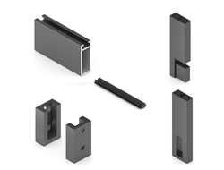 Прямоугольные  черные штанги EDGE  ARISTO