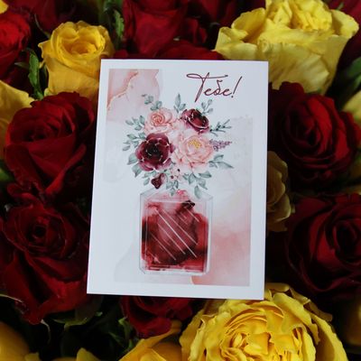 Букетная открытка