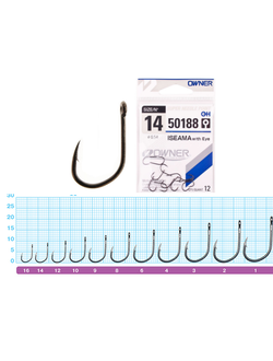 Крючки Owner 50188 ISEAMA w/EYE (5шт./уп) Размер 16