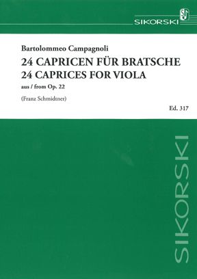 Campagnoli  24 Capricen op. 22 for viola solo