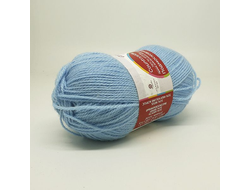 Пряжа Подмосковная для вязания 50% шерсть, 50% акрил. Длина нити и вес: Моток 100 грамм, 250 метров  цвет   Голубой 05