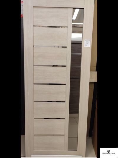 Дверь межкомнатная Эко Браво-27 Cappuccino Melinga /зеркало