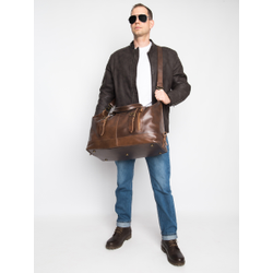 Кожаная дорожная сумка Campora Premium sienna (арт. 
4019-63)