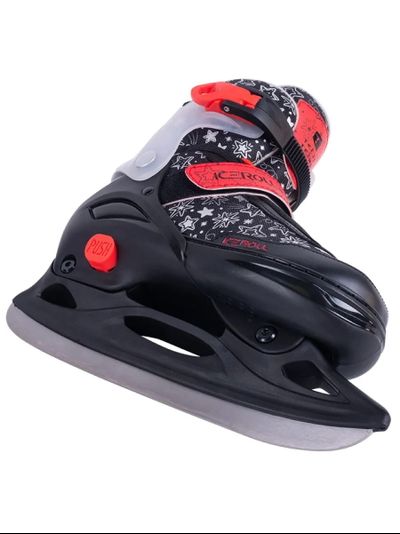 Детские раздвижные коньки Iceroll красно‑чёрные 31–34 S
