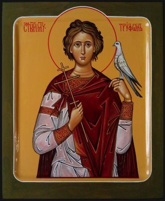 Образ Святого мученика Трифона.  Формат иконы: 17,5х21см.