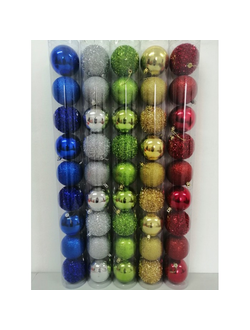 Елочные игрушки "Ассорти" Шары  #WL809C 10уп(1уп-9шт).