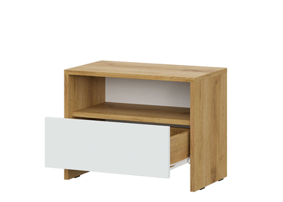 Дольче Тумба прикроватная Дуб золотой/Белый