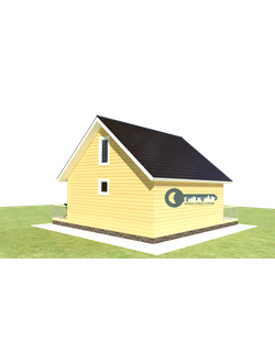 Б-18  ГАБАРИТНЫЕ РАЗМЕРЫ: (8Х7,5М) 2 ЭТАЖА, ОБЩАЯ ПЛОЩАДЬ: 75М²