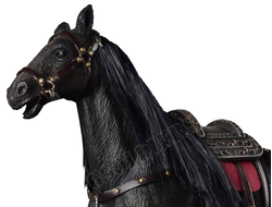 Черный конь - Коллекционная ФИГУРКА 1/12 scale Ancient Warhorse (Standing Posture) (ZM002B) - Heng Toys