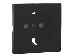 Efapel 90632 TPM, Лицевая панель розетки 2К+З, со шторками, матовый черный
