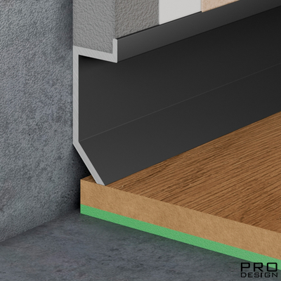 Теневой плинтус Pro Design Slim 723 Черный Муар