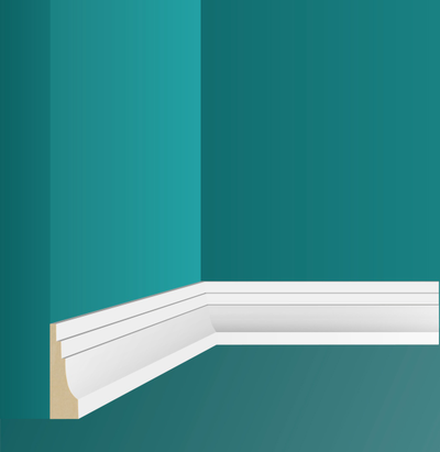 Потолочный карниз Ultrawood CR0027, из ЛДФ-декора, под покраску, 2.44 м.