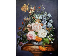 "Dutch still life with flowers" /// "Голландский натюрморт с цветами" 60х45см