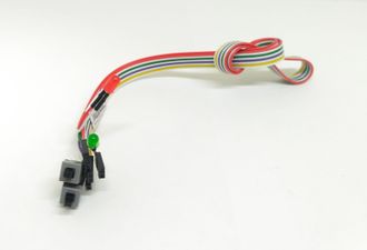Кнопка reset+ power+ 2 светодиода для ПК с кабелем (комиссионный товар)