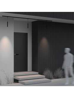 Уличный трековый подвесной светильник Focus Led Elasity IP 3000К 8Вт 38° черный, O-TR01-1-P-8WB3K, Maytoni