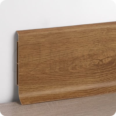 Плинтус Vilo Linela из ПВХ 407 Дуб Ньюкасл с мягким краем 16х80х2000 мм.