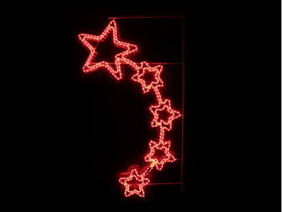 Световая фигура "Красные звёзды" 150х88см