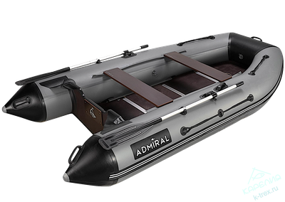 Лодка ПВХ Адмирал 335 Серый / Чёрный