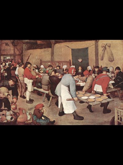 Картина обогреватель, репродукция Питера Брейгеля Крестьянская свадьба