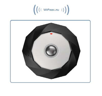 Потолочная - настенная WiFi/LAN видеокамера панорамная с DVR, Full HD 3Mp (IP Pro (VR cam. EseeCloud))