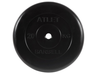 Диск обрезиненный MB Barbell Atlet, диаметр 31 мм, вес 1,25 - 25 кг