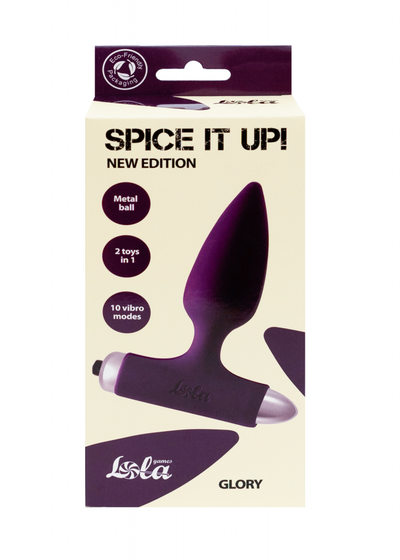 8015-04 Анальная пробка с вибрацией Spice it up New Edition Glory Ultraviolet