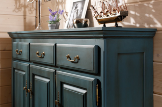 Комод Бьерт 1-10 из массива сосны три ящика и дверки 141 х 43 х 96см