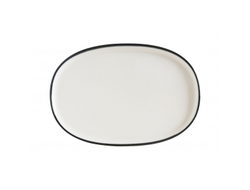 Блюдо овальное 340*230 мм. Линеа Черный, форма Хюгге Bonna