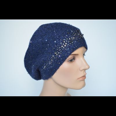 Берет Vizio 1364  B синий стразы